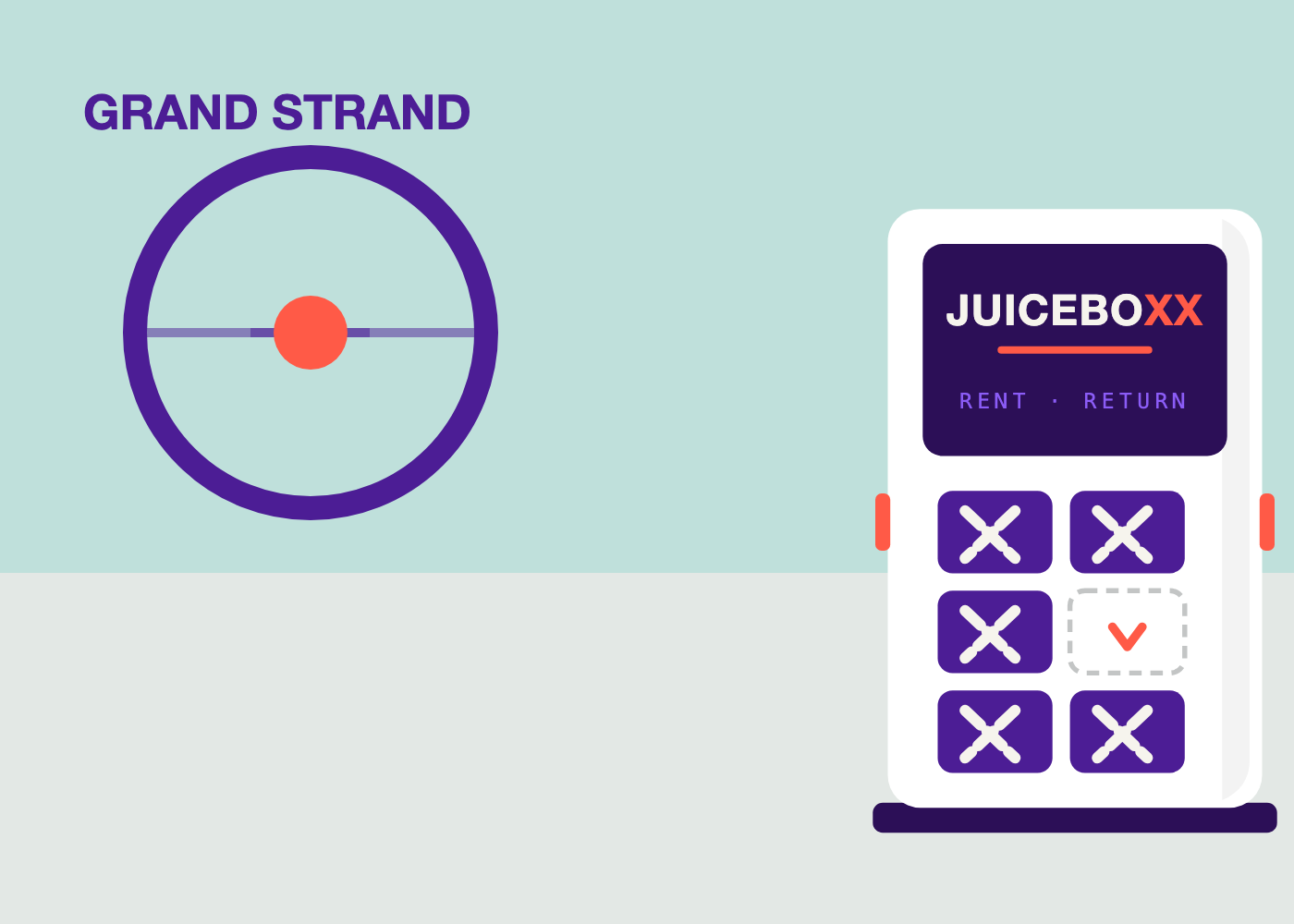 Illustration of a Juice Boxx terminal for a South Carolina market
